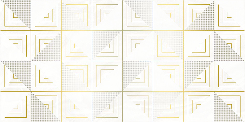 Mania Декор белый 25х50