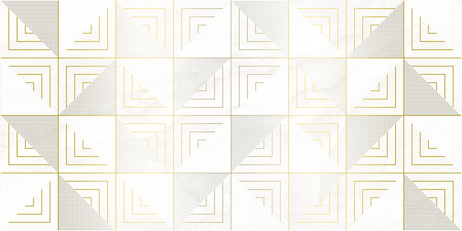 Mania Декор белый 25х50