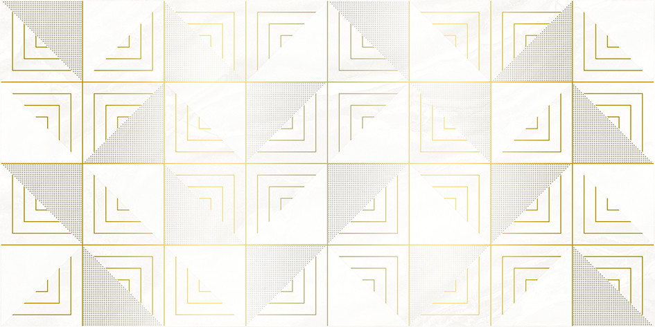 Mania Декор белый 25х50