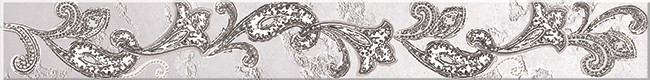 Sfumato grey Бордюр Paisley 50,5х6,2