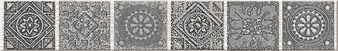 Grazia Бордюр Grey `Nefertiti` 6,2х40,5