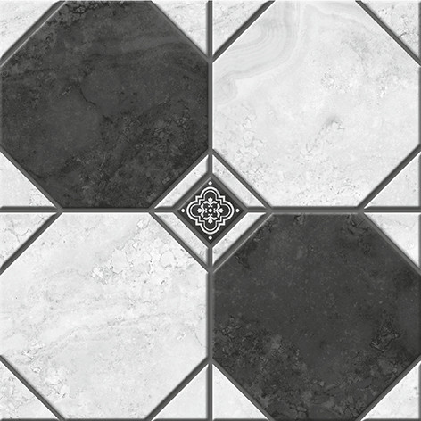 Лимбург 1Д тип 2 Керамогранит черно-белый микс 40х40