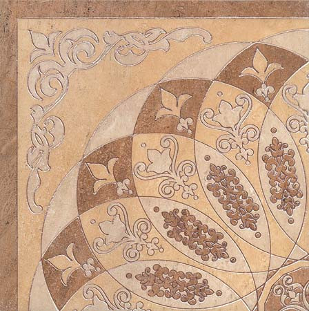 Монтаньоне 1\\4 Розона беж лаппатированный Декор HGD\\A37\\TU0031L - 420x420 мм\\4