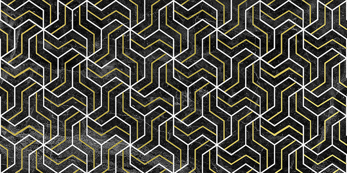 Crystal Fractal Декор чёрный 30х60