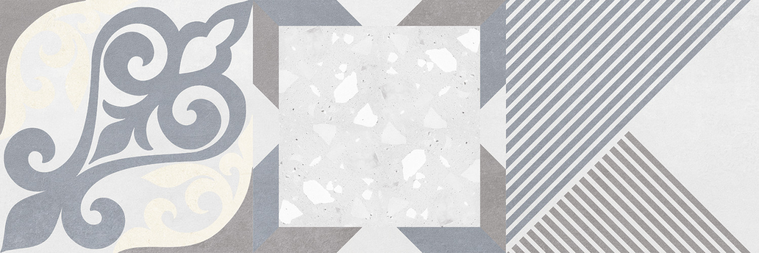 Woody Плитка настенная серый узор 25х75