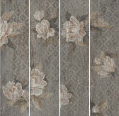 Поджио Цветы коричневый обрез SG704400R 200x800 мм - 1,44/51,84 (Малино)