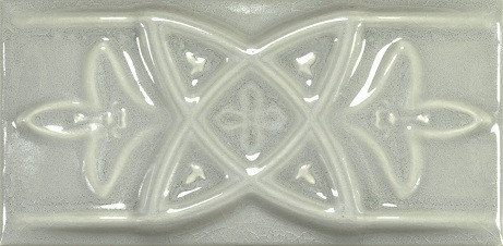 Antique Crackle Cenefa Relieve Greengreycrack Бордюр 75х150 мм/12шт
