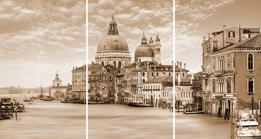 Venice Панно стекло из 3-х плиток 75х40