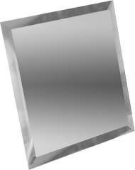 Квадратная зеркальная серебряная плитка с фацетом КЗС1-15 15х15