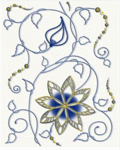 Gzhel декор белый (GZ2B052) 20x25