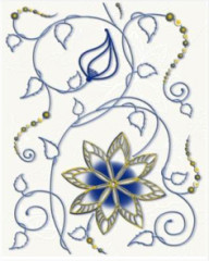 Gzhel декор белый (GZ2B052) 20x25