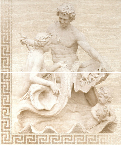 Itaka beige 02 Панно 50х60 (панно из 2-х шт)