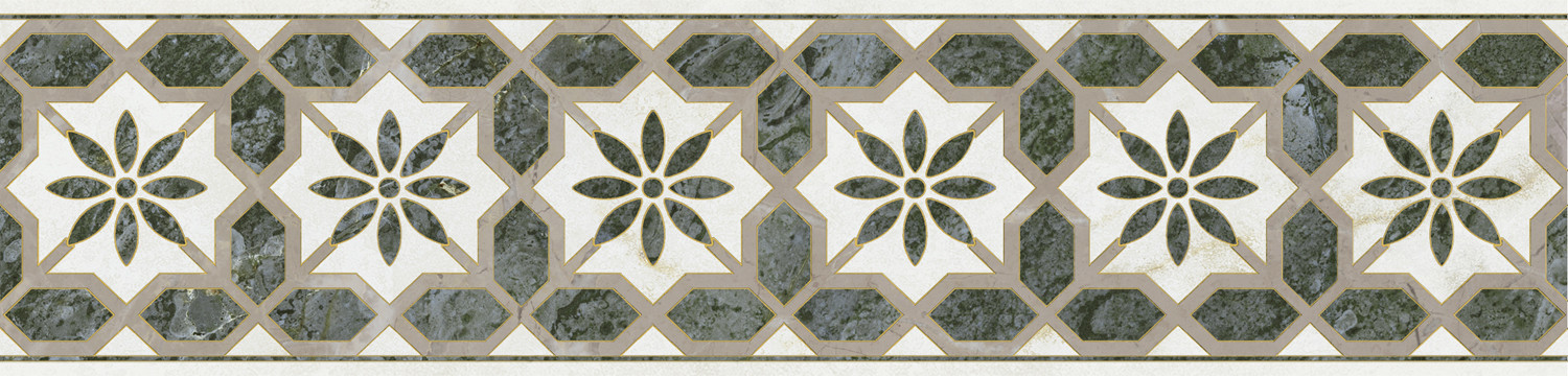 Серенада Бордюр 6 глянцевый обрезной VT\\A576\\11000R 30x7,2