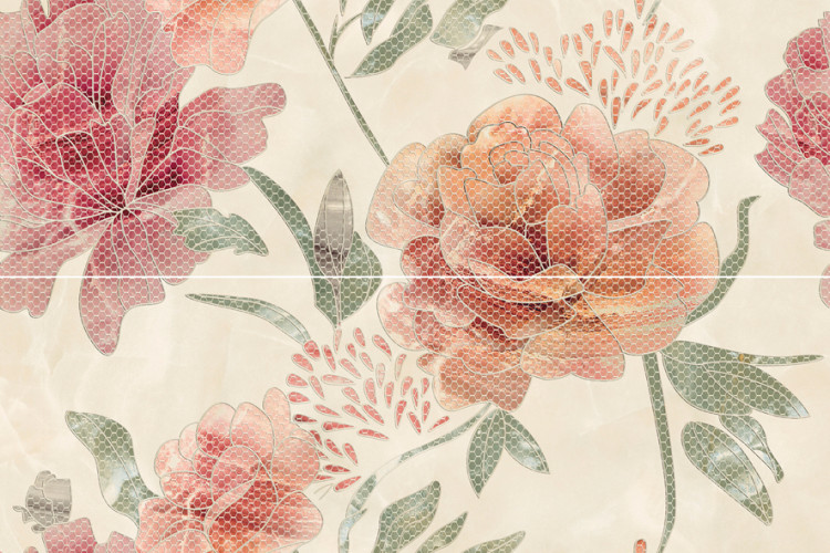 Rose Atica Панно (из 2-х плиток) 50x75