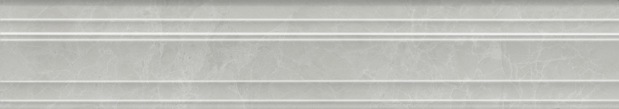 Монте Тиберио Бордюр Багет серый глянцевый обрезной BLF023R 40x7,3
