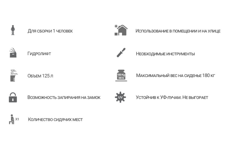 Сундук Toomax Santorini plus 120л, коричневый