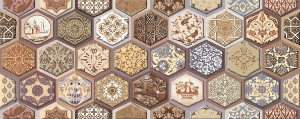 Navarra Плитка настенная Mocca `Arabesco` 20,1x50,5