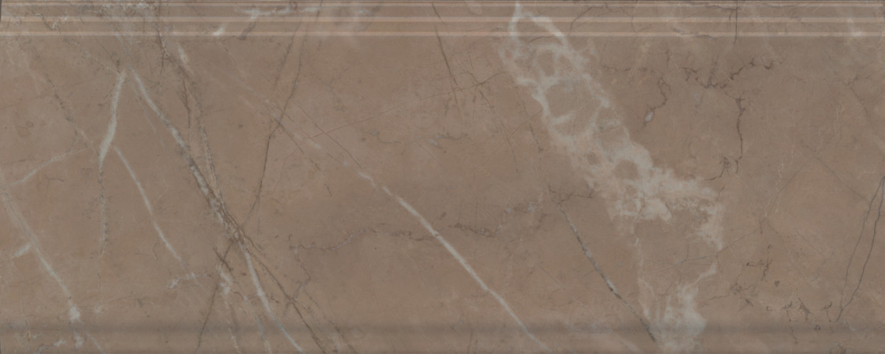 Серенада Бордюр бежевый тёмный глянцевый обрезной BDA027R 30x12