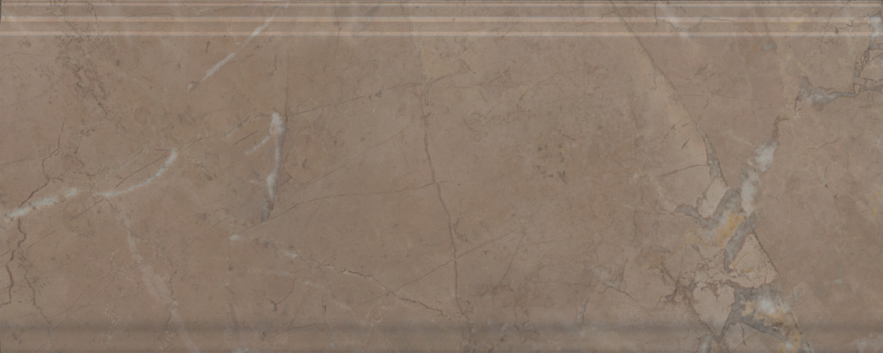 Серенада Бордюр бежевый тёмный глянцевый обрезной BDA027R 30x12