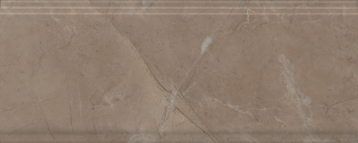 Серенада Бордюр бежевый тёмный глянцевый обрезной BDA027R 30x12