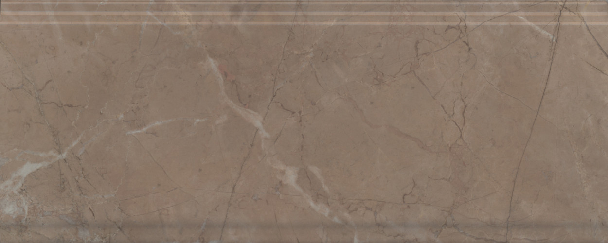 Серенада Бордюр бежевый тёмный глянцевый обрезной BDA027R 30x12