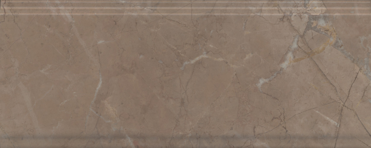 Серенада Бордюр бежевый тёмный глянцевый обрезной BDA027R 30x12