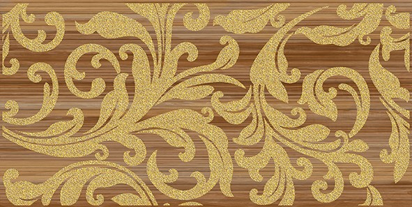 Ampir Декор бежевый темный 25х50