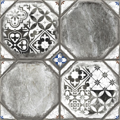 Брюгге 1Д тип 2 Керамогранит чёрный узор 40х40