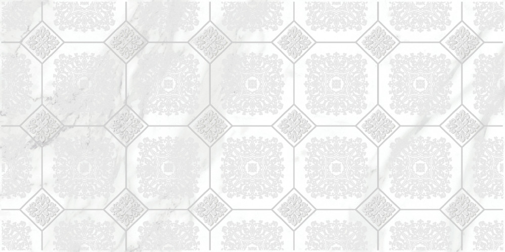 Olimpus Grand Декор белый 25х50