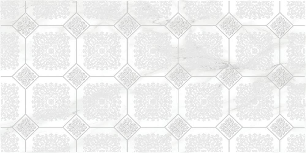 Olimpus Grand Декор белый 25х50