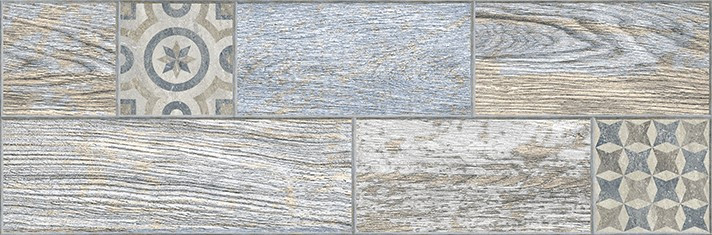 Индиго Керамогранит декор голубой 3606-0028 19,9х60,3