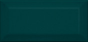 Клемансо Плитка настенная зелёный тёмный грань 16059 7,4х15
