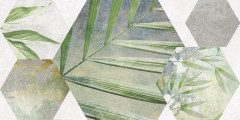 Focus Плитка настенная зелёный ботаника 34090 25х50
