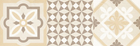Shine Плитка настенная бежевый узор 17-00-11-1198 20х60