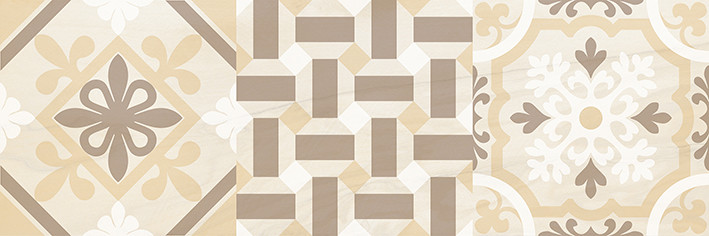 Shine Плитка настенная бежевый узор 17-00-11-1198 20х60