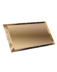 Прямоугольная зеркальная бронзовая плитка с фацетом 10мм ПЗБ1-01 - 240х120 мм/10шт