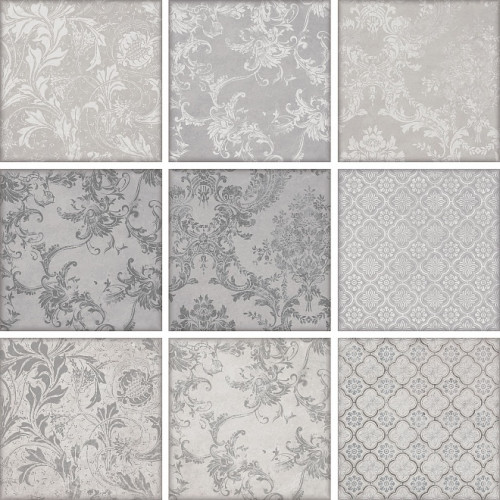 Марчиана Плитка настенная микс серый 1586 20х20