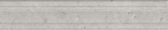 Риккарди Бордюр серый светлый матовый структура обрезной BLF010R 40x7,3
