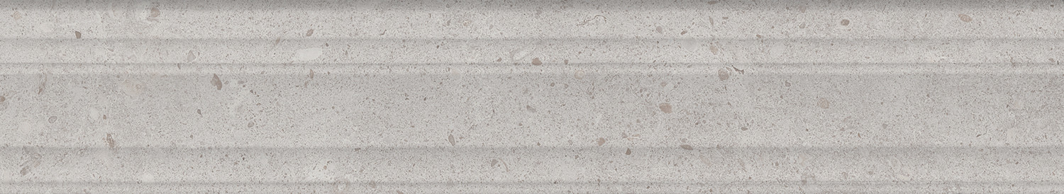Риккарди Бордюр серый светлый матовый структура обрезной BLF010R 40x7,3