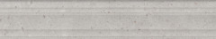 Риккарди Бордюр серый светлый матовый структура обрезной BLF010R 40x7,3