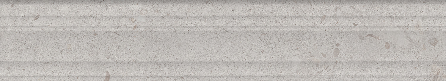 Риккарди Бордюр серый светлый матовый структура обрезной BLF010R 40x7,3