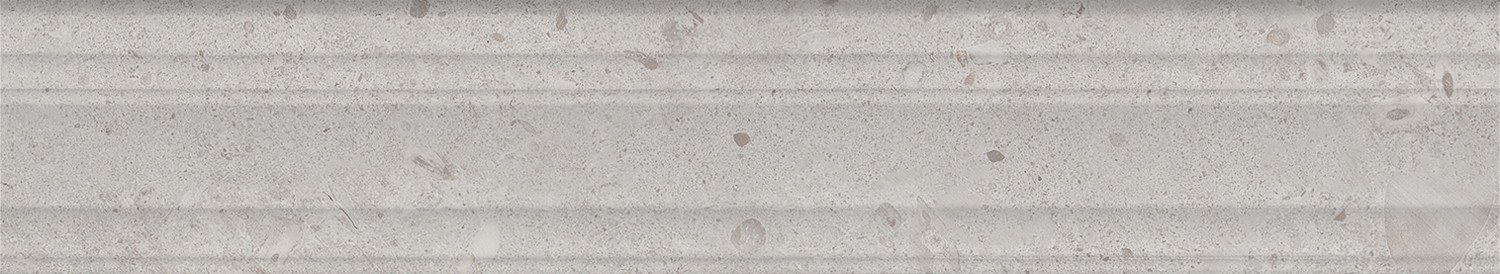 Риккарди Бордюр серый светлый матовый структура обрезной BLF010R 40x7,3