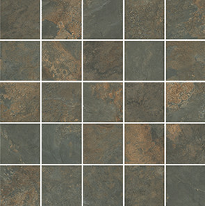 Рамбла Декор коричневый мозаичный MM12132 25х25
