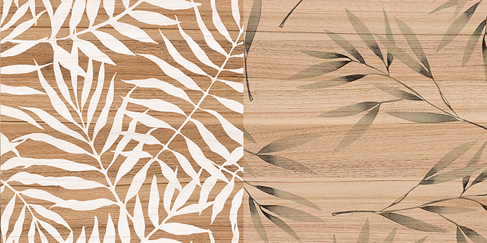 Organic Плитка настенная коричневый узор 08-01-15-2454 20х40