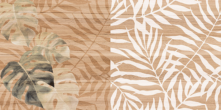 Organic Плитка настенная коричневый узор 08-01-15-2454 20х40