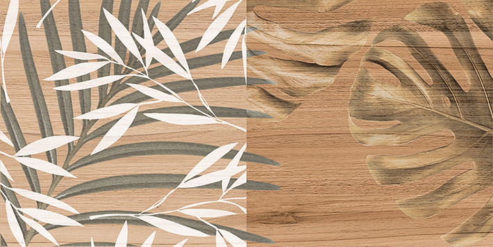 Organic Плитка настенная коричневый узор 08-01-15-2454 20х40