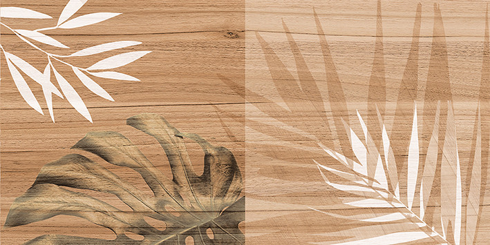 Organic Плитка настенная коричневый узор 08-01-15-2454 20х40