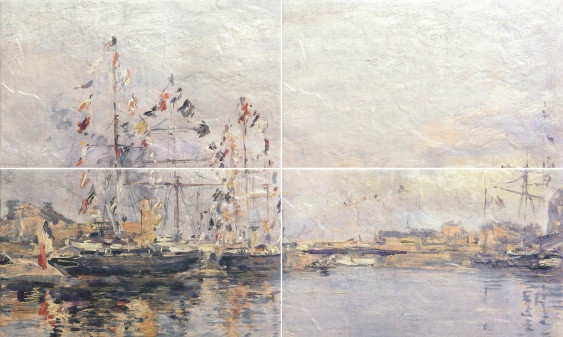 Normandie blue panno 01 600х1000 Панно (комплект из 4 шт) - 1 шт.