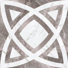 Black&amp;White Декор Серый K-62/NR/d01/60x60