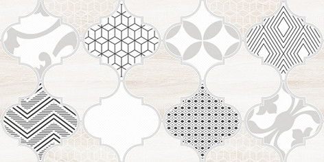 Мореска Декор 1 бежевый 1641-8625 20х40